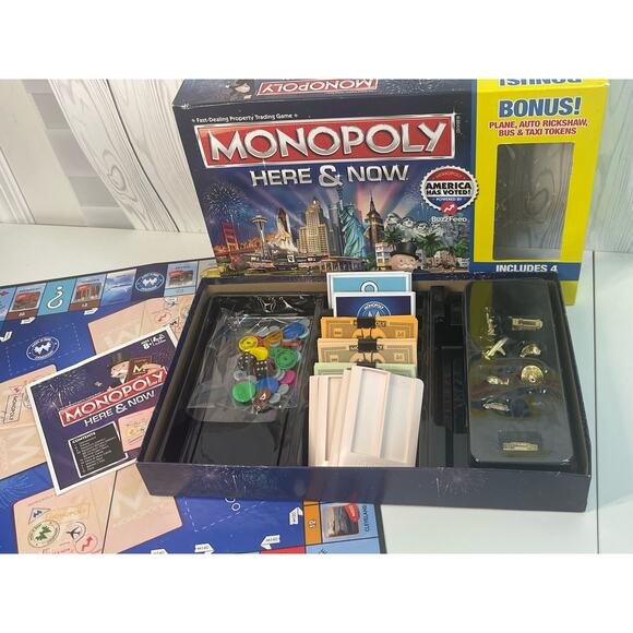 Monopoly HERE & NOW Game 2015 - Walmart Exclusive w 4 Additional Tokens - Picture 2 of 6